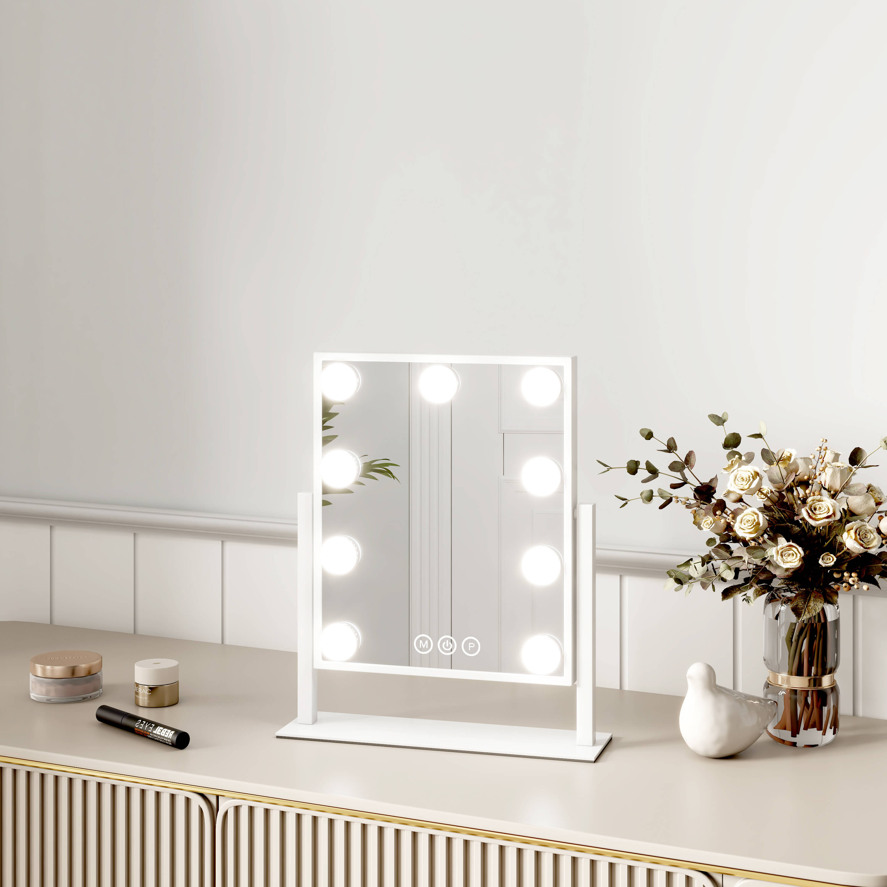 emke-cm12-miroir-maquillage-led-noir-30x41cm-7x-hollywood image 3
