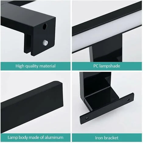 emke-luminaire-l08-lampe-miroir-led-noire-40-cm-6000k image 5