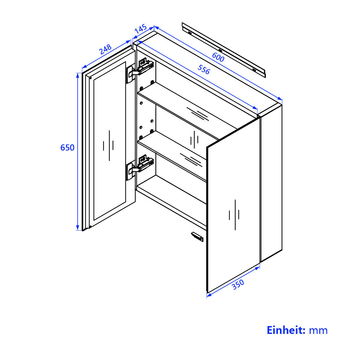 emke-mc6-armoire-miroir-60x65-2-portes-noir image 4