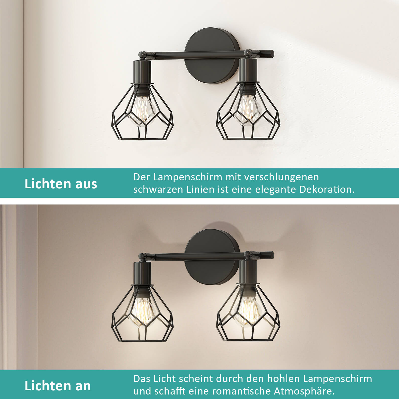 emke-l25a2bl-plafonnier-applique-noir-2-lampes image 5