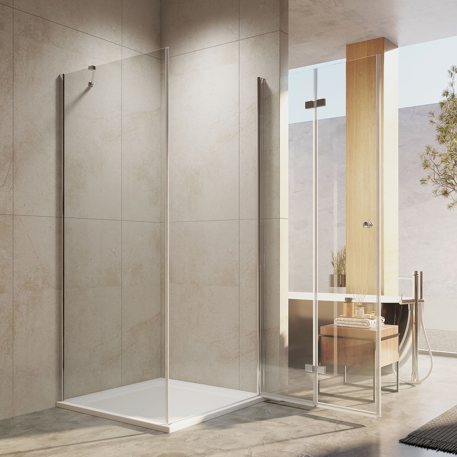 emke-cabine-de-douche-angle-pliante-90x80x195-cm image 6