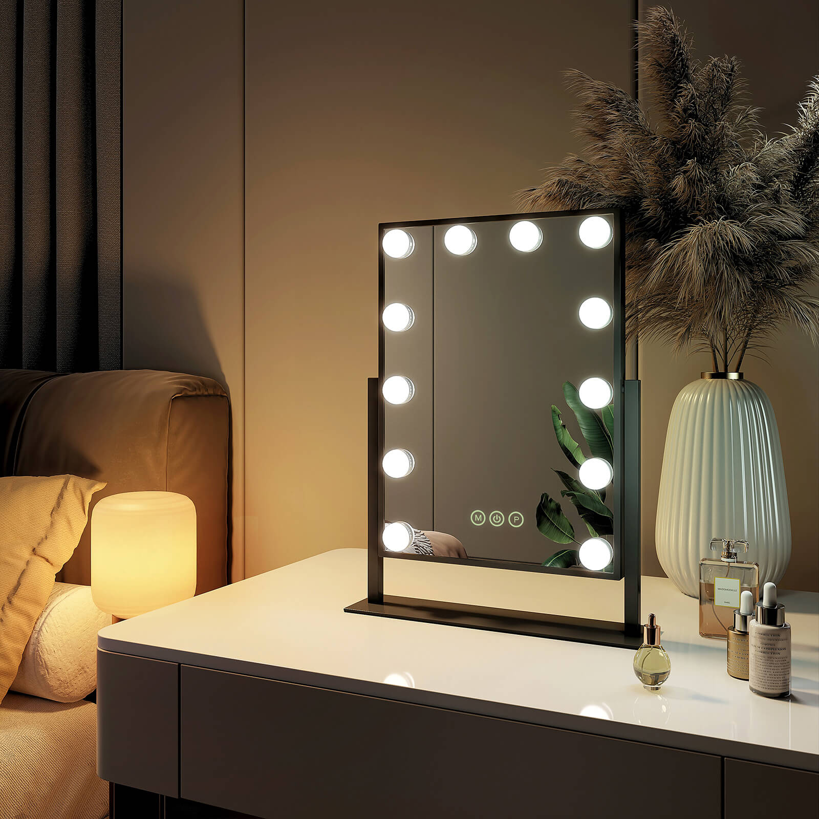 emke-cm12-miroir-maquillage-led-noir-30x41cm-7x-hollywood image 7