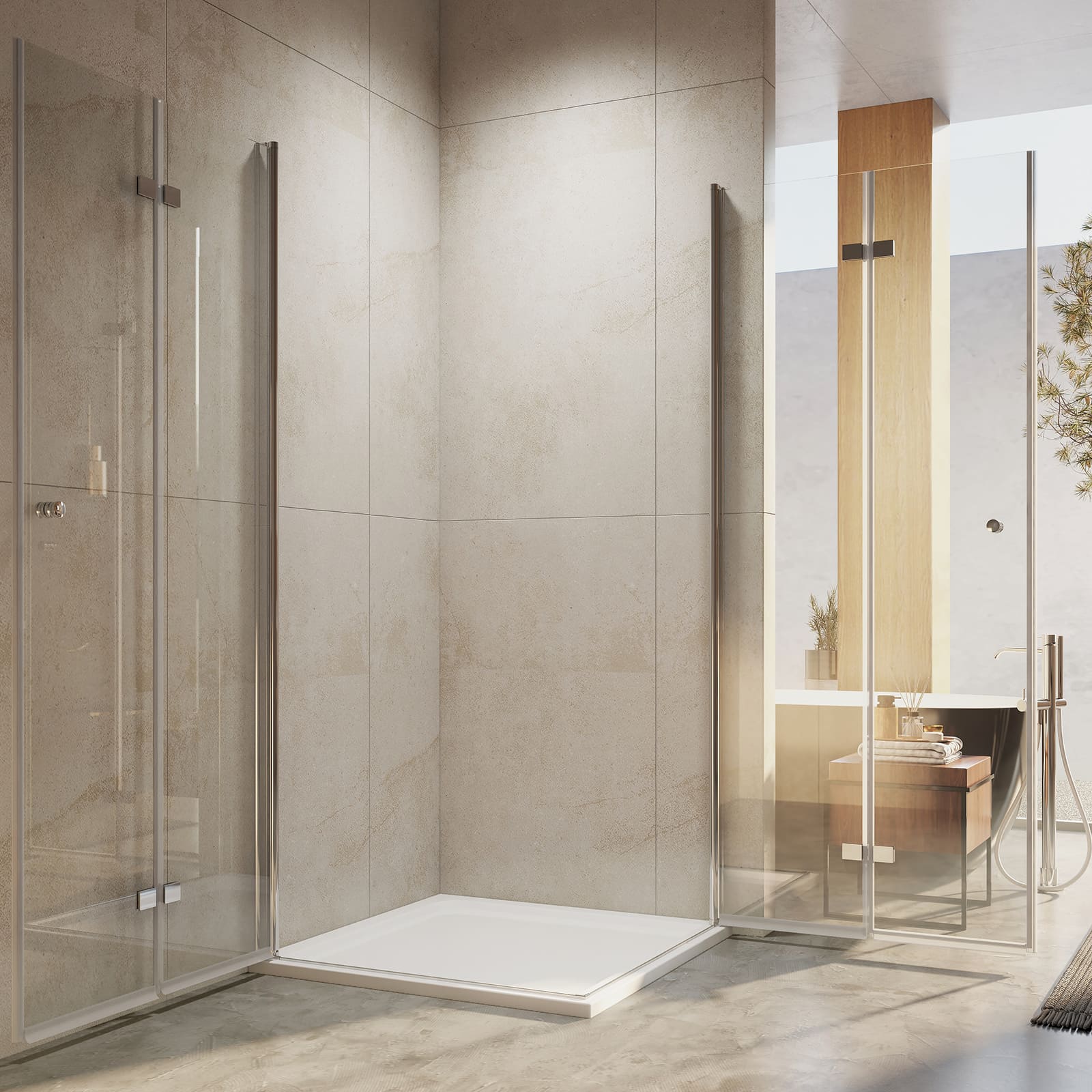 emke-cabine-de-douche-double-porte-pliante-90x185-cm image 5