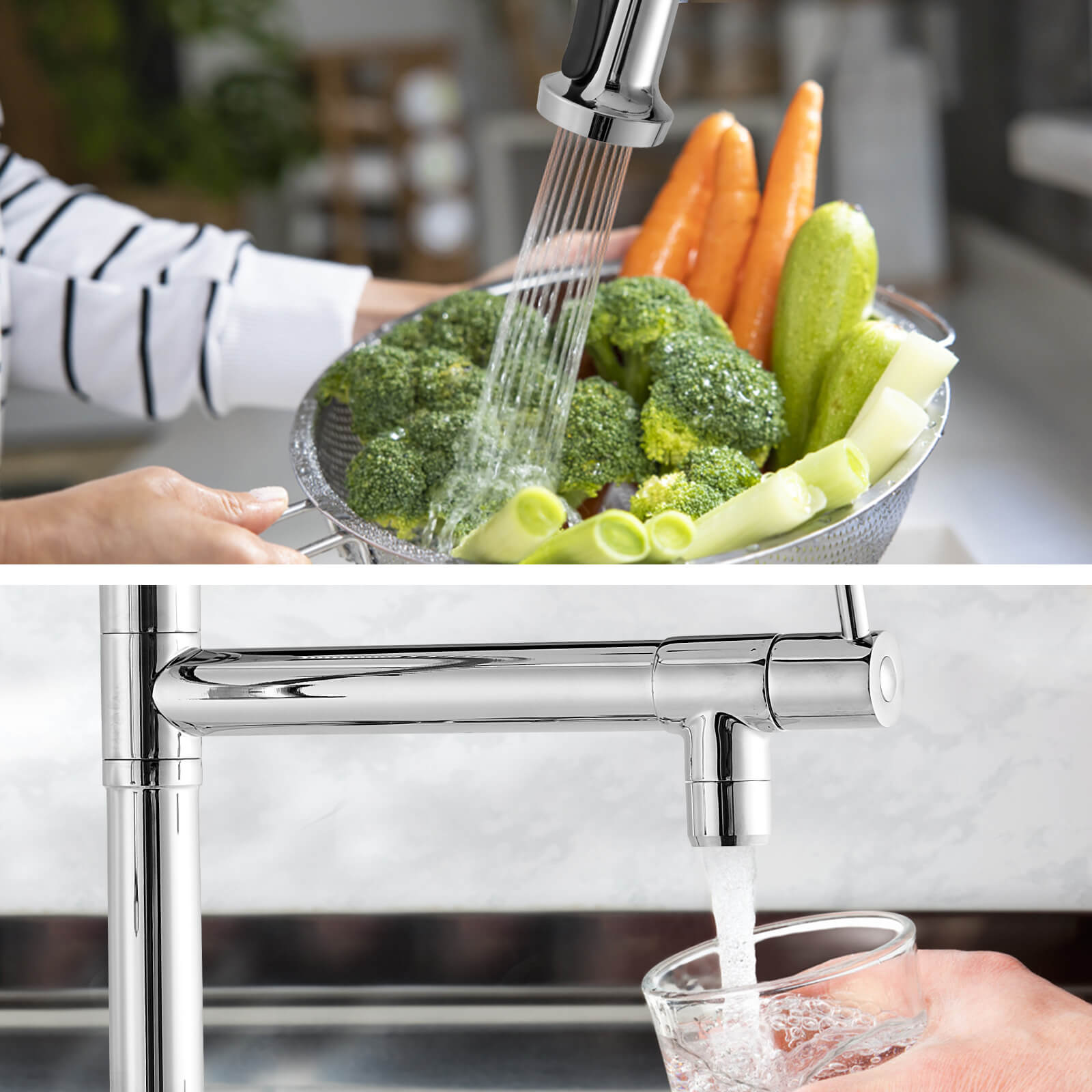 emke-f19-mitigeur-cuisine-chrome-flexible-2-jets image 4