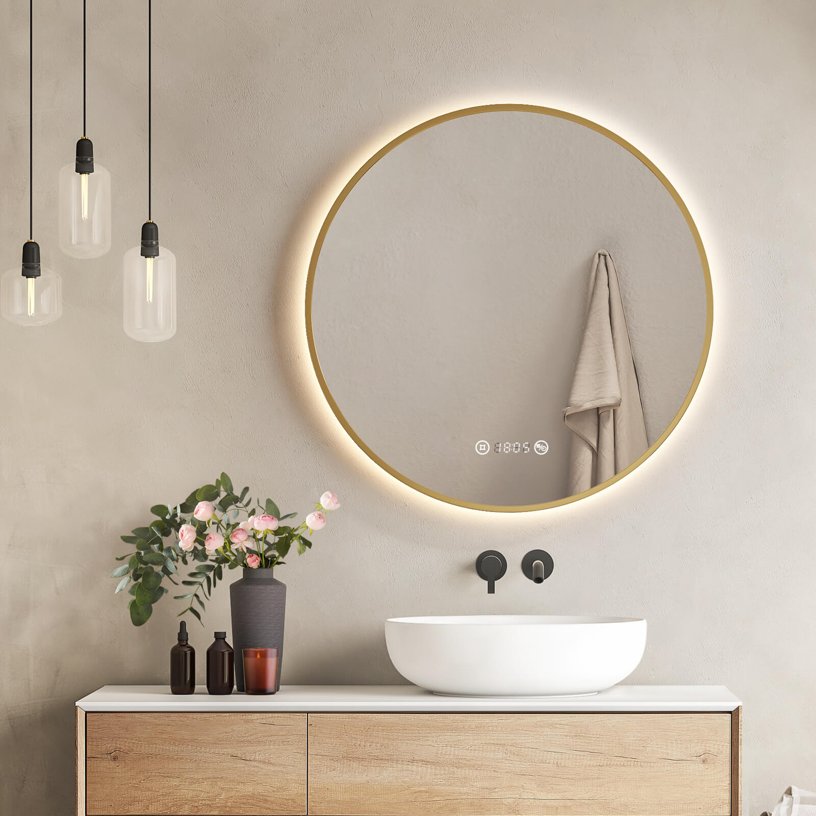 emke-olm09-miroir-led-rond-60-cm-noir-antibu-e image 5