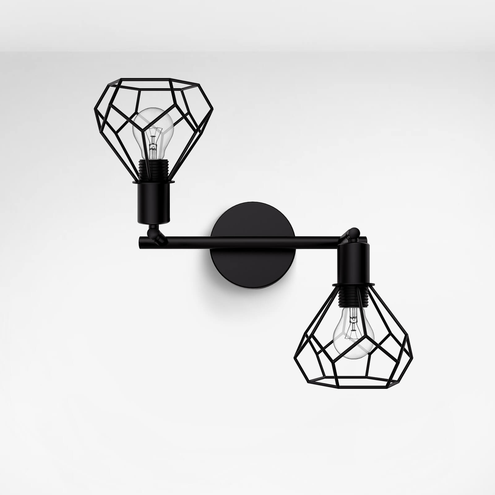 emke-l25a2bl-plafonnier-applique-noir-2-lampes image 2