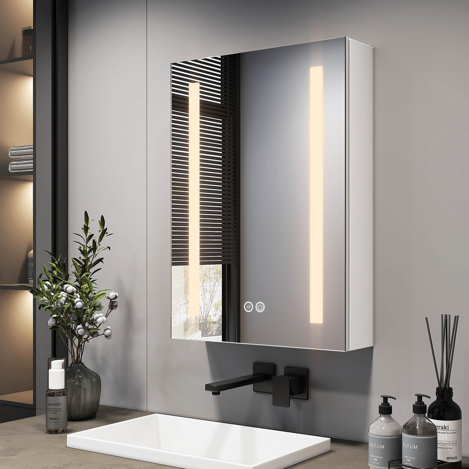 emke-mc01-armoire-miroir-led-40x60x14-5-cm-1-porte image 2