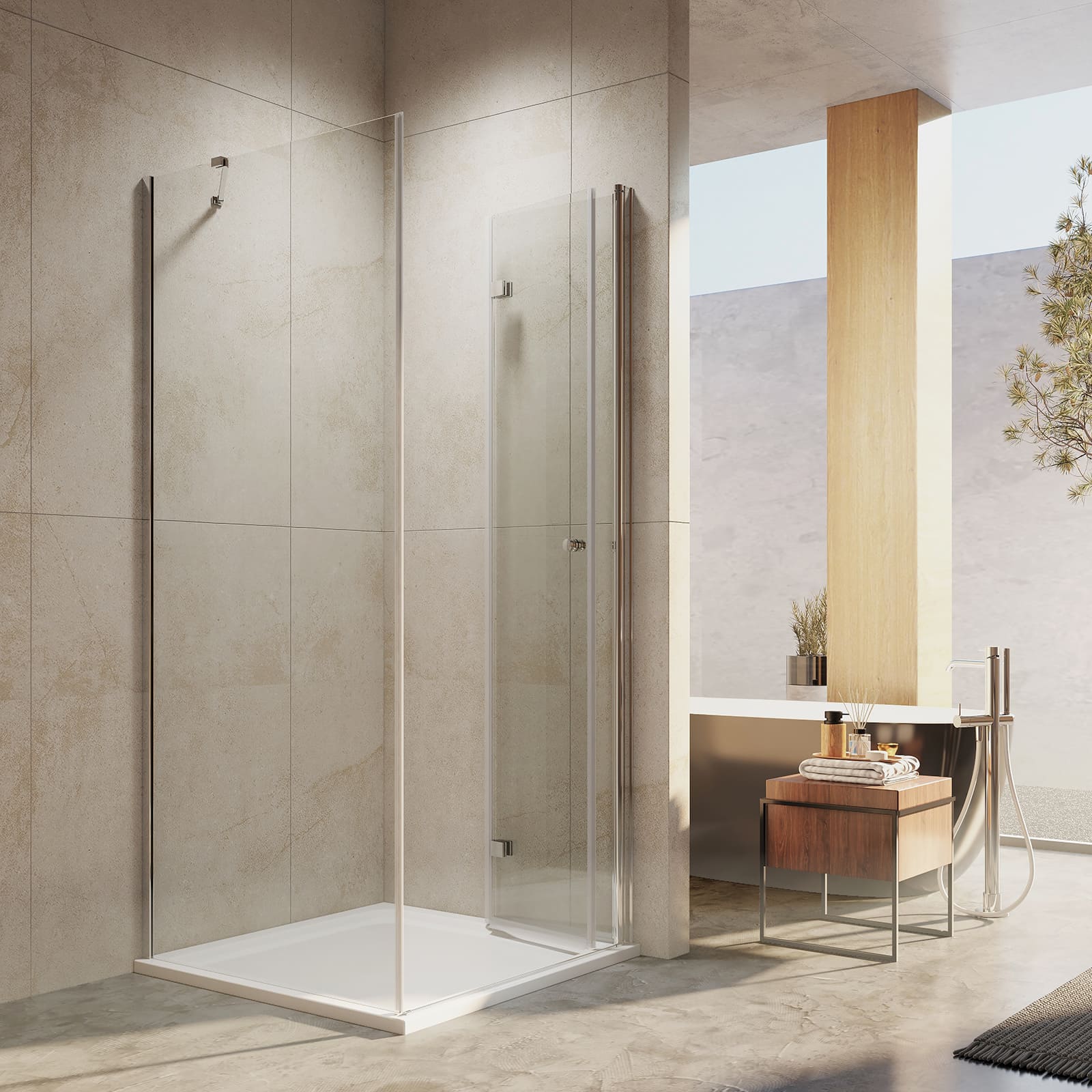 emke-cabine-de-douche-angle-pliante-90x80x195-cm image 5