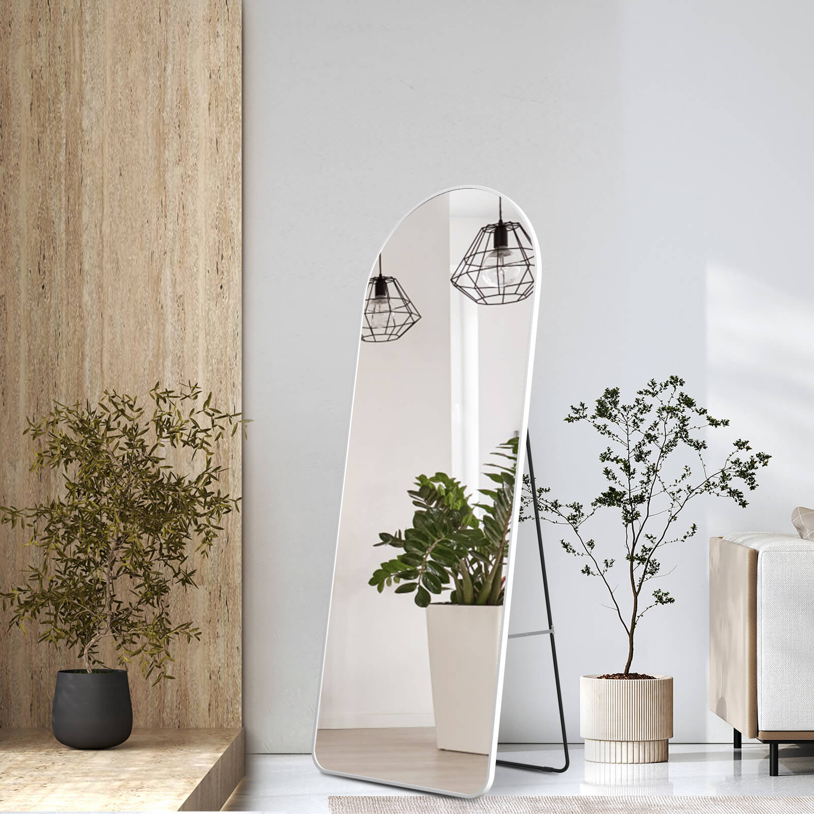 emke-fm07-miroir-sur-pied-noir-160x60-cm-avec-cadre image 3