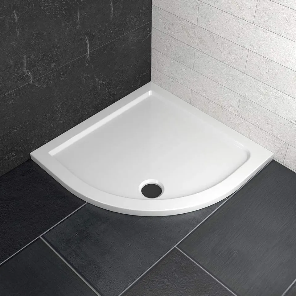 emke-receveur-de-douche-quart-de-cercle-90x90x4-blanc image 1