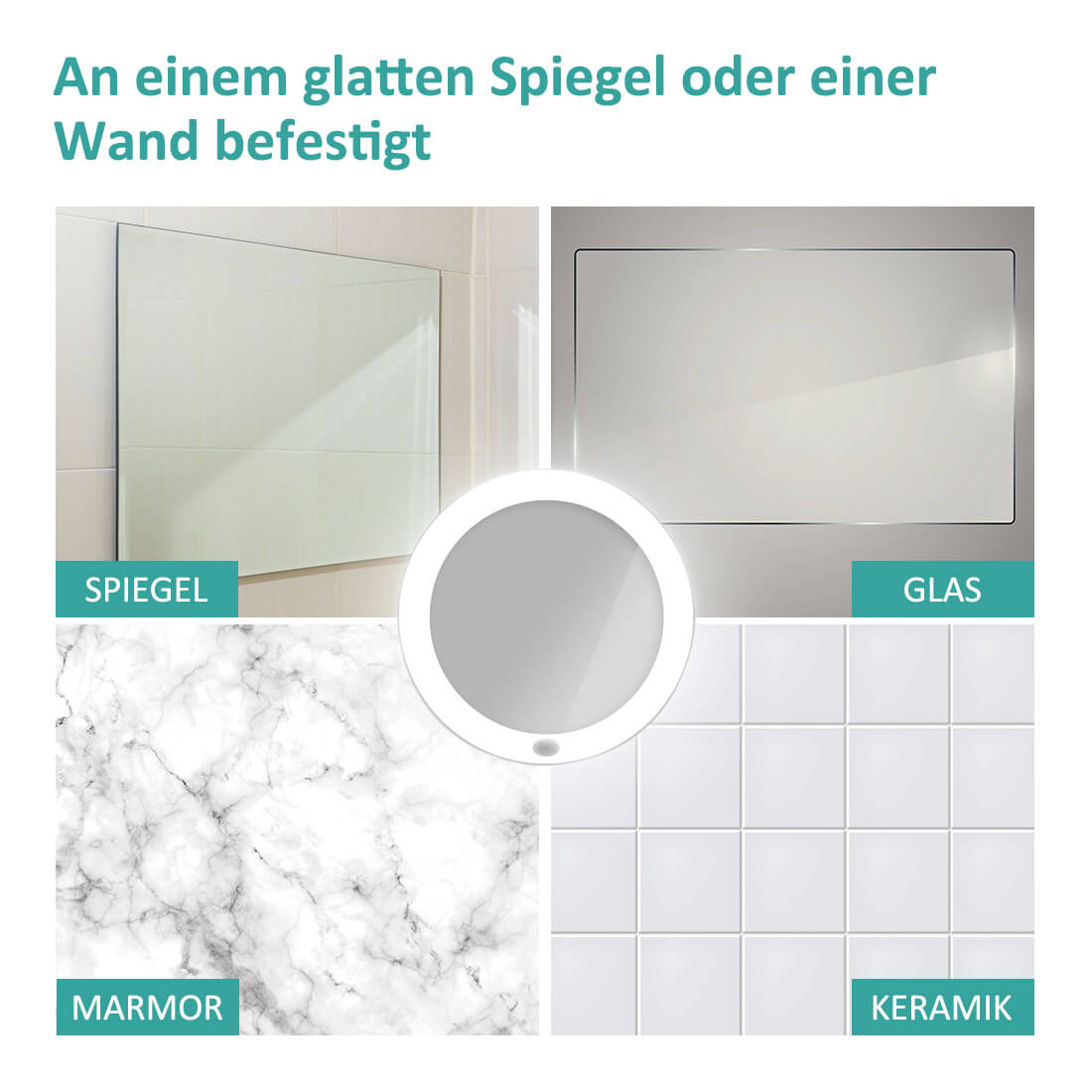 emke-miroir-grossissant-led-5x-blanc-ventouse-165-mm image 7
