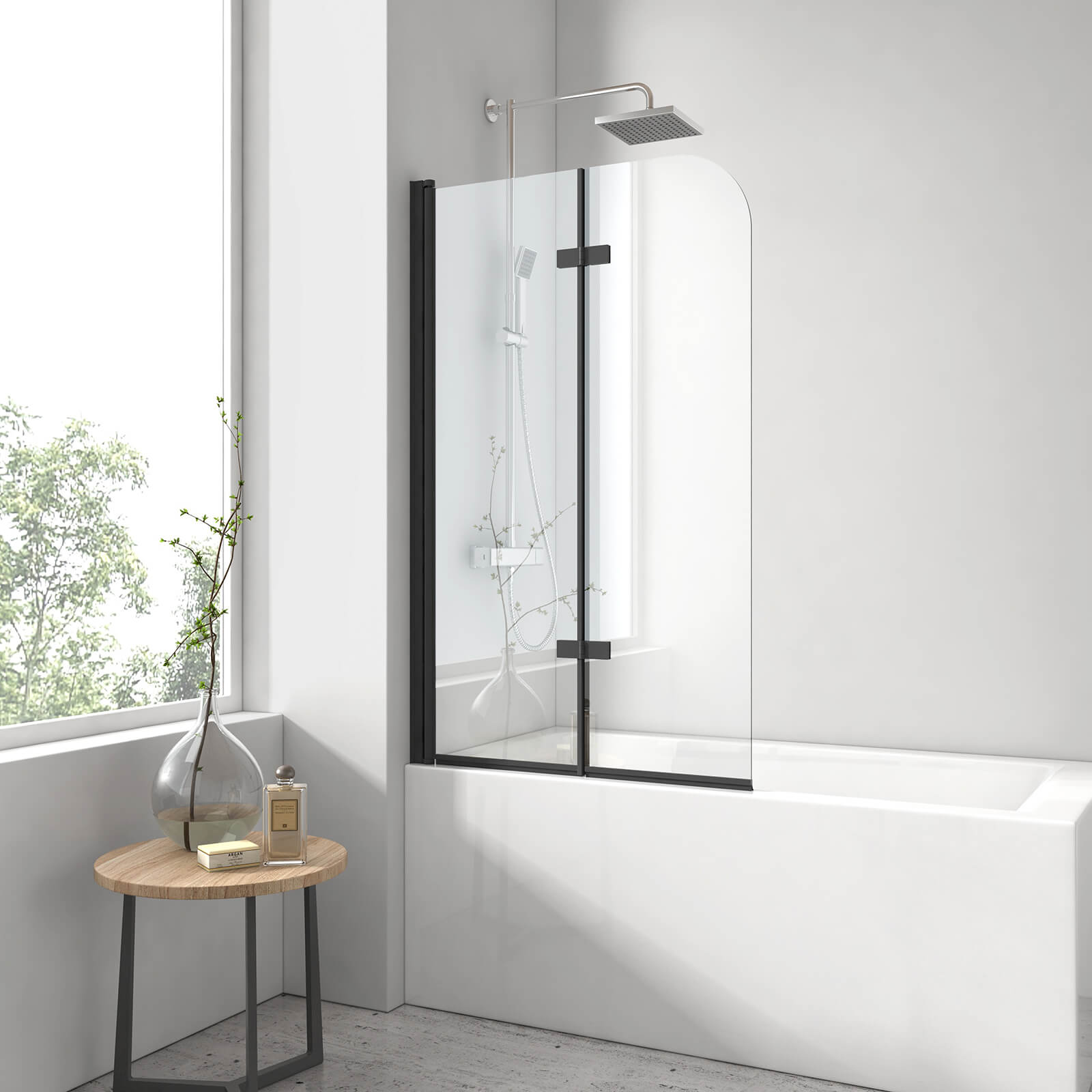 emke-pare-baignoire-2-volets-100-cm-noir-verre-6-mm image 2