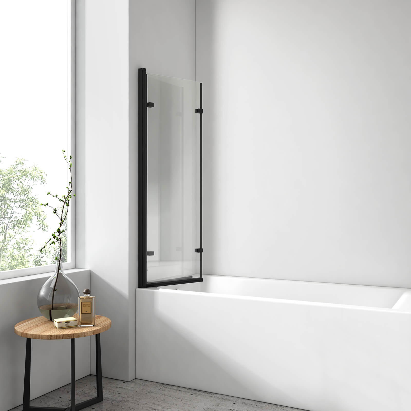 emke-pare-baignoire-120cm-noir-3-volets-verre-6mm image 6