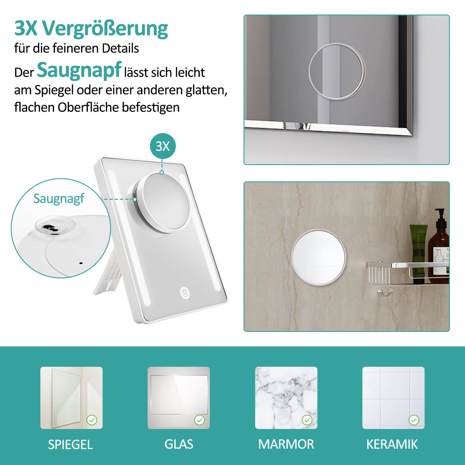 emke-cm03-miroir-grossissant-led-3x-usb-6000k image 4