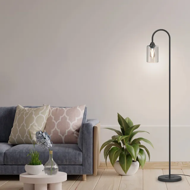 emke-l17e2bl-lampadaire-verre-e27-interrupteur-pied image 1