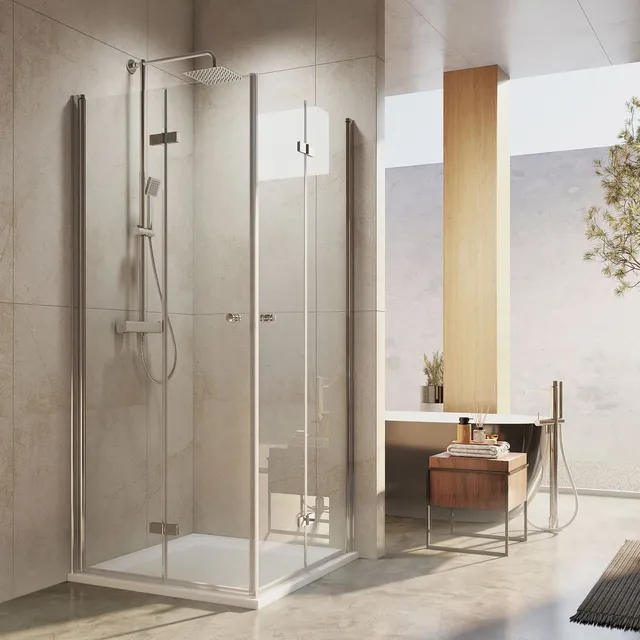 emke-cabine-de-douche-double-porte-pliante-90x185-cm image 1