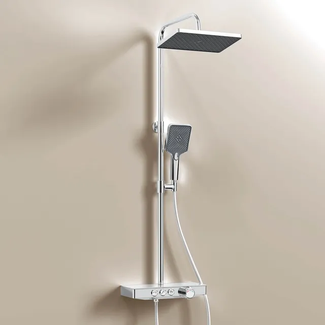 emke-f09-colonne-de-douche-thermostatique-chrome-3-jets image 1