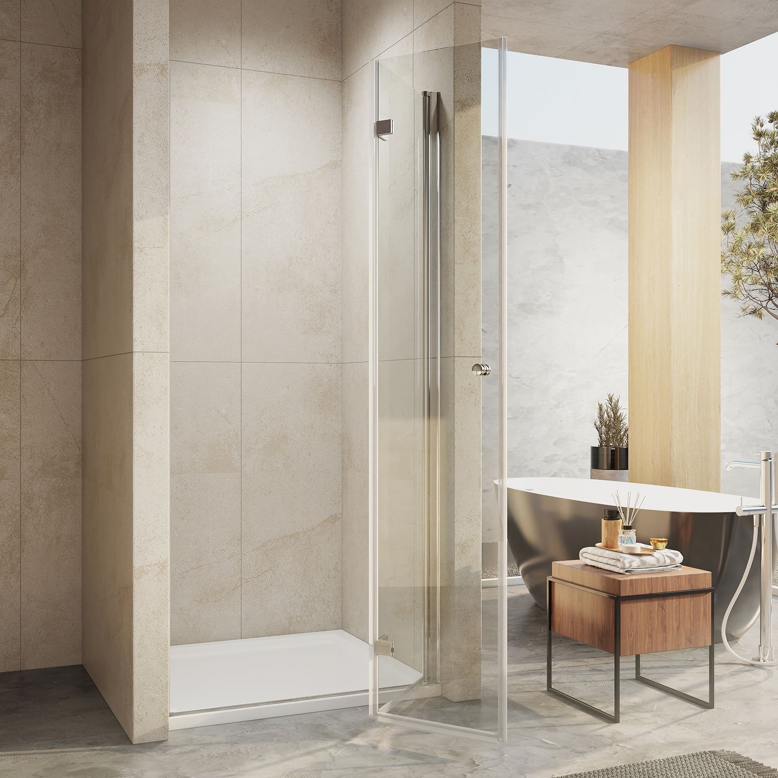 emke-porte-de-douche-niche-pliante-90x195-cm-verre-6mm image 4