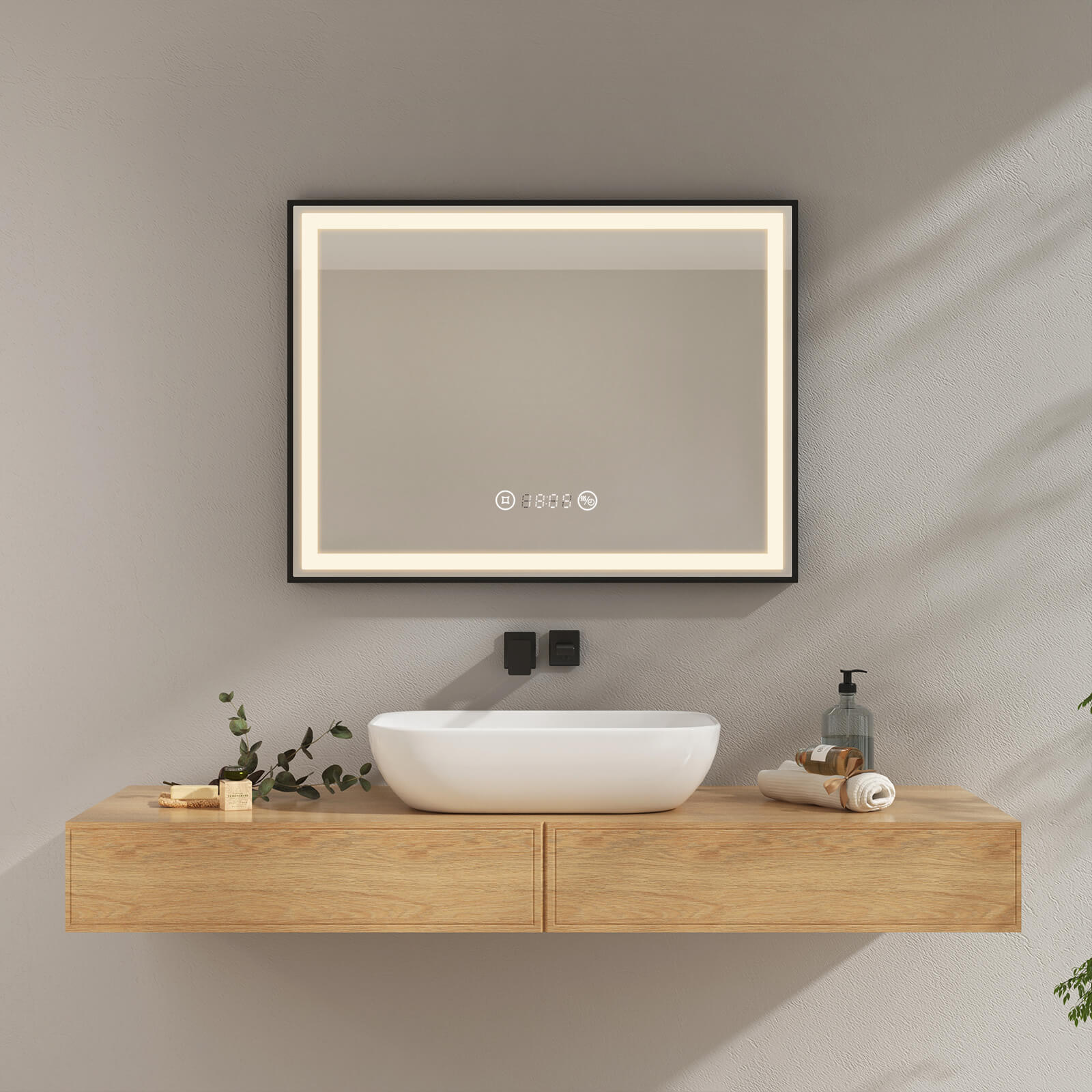 emke-lm23-miroir-lumineux-salle-de-bain-120x70-cadre-noir image 3