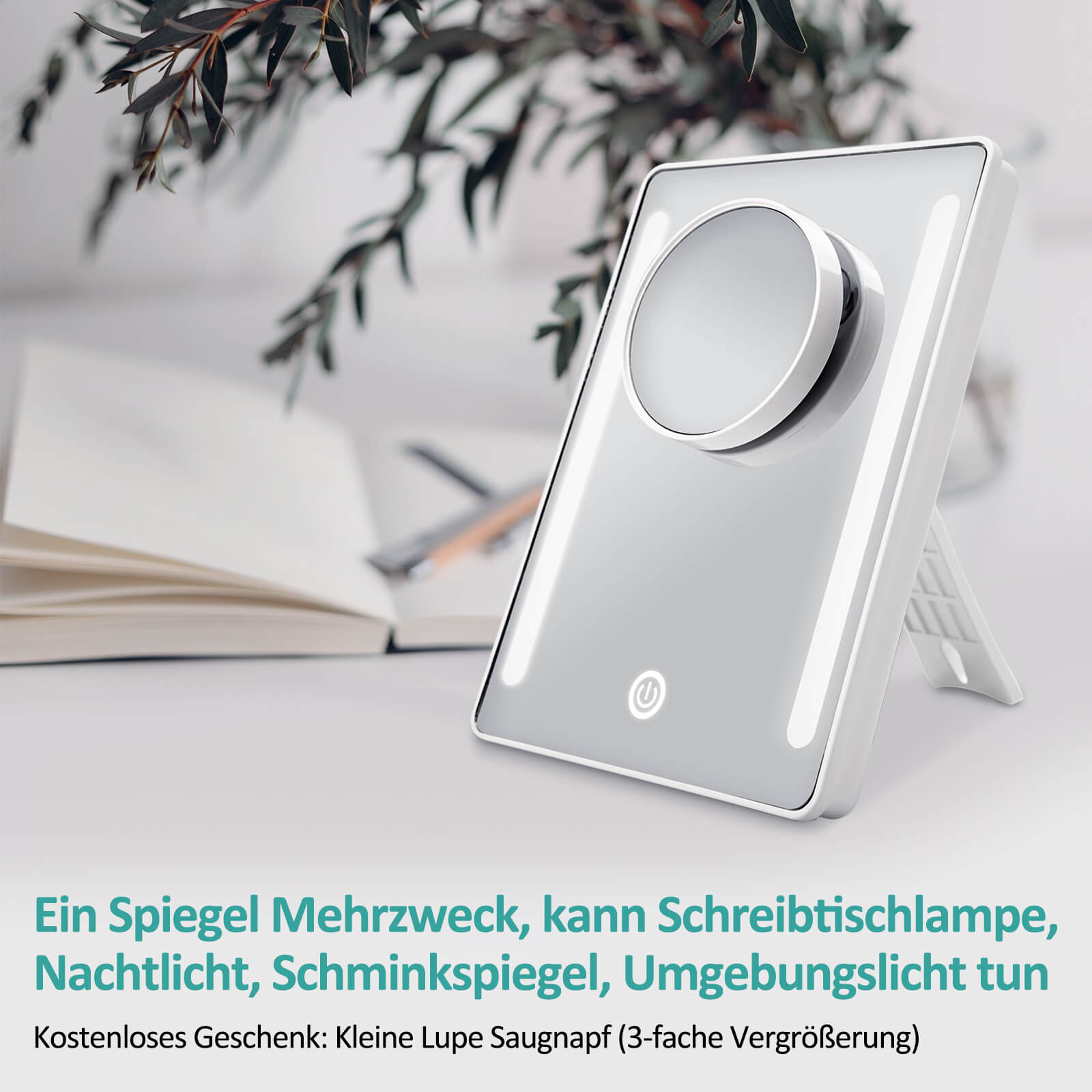 emke-cm03-miroir-grossissant-led-3x-usb-6000k image 2