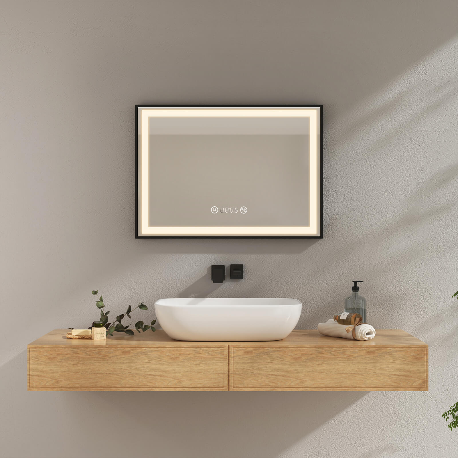 emke-lm23-miroir-lumineux-salle-de-bain-120x70-cadre-noir image 4