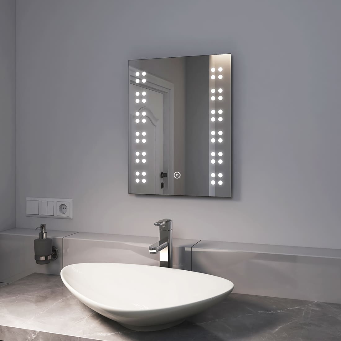 emke-lm07-miroir-led-salle-de-bain-50x70-cm-anti-bu-e image 1