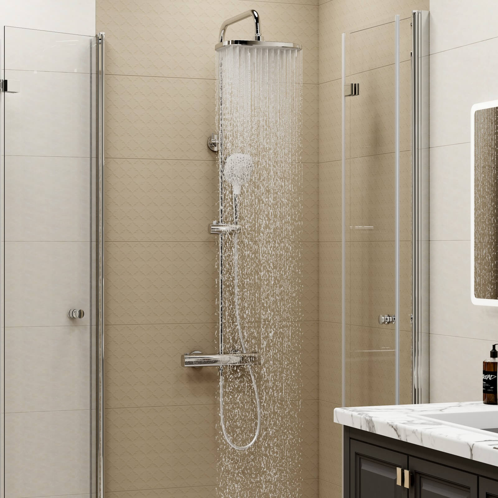 emke-f06-colonne-de-douche-thermostatique-chrome-3-jets image 4