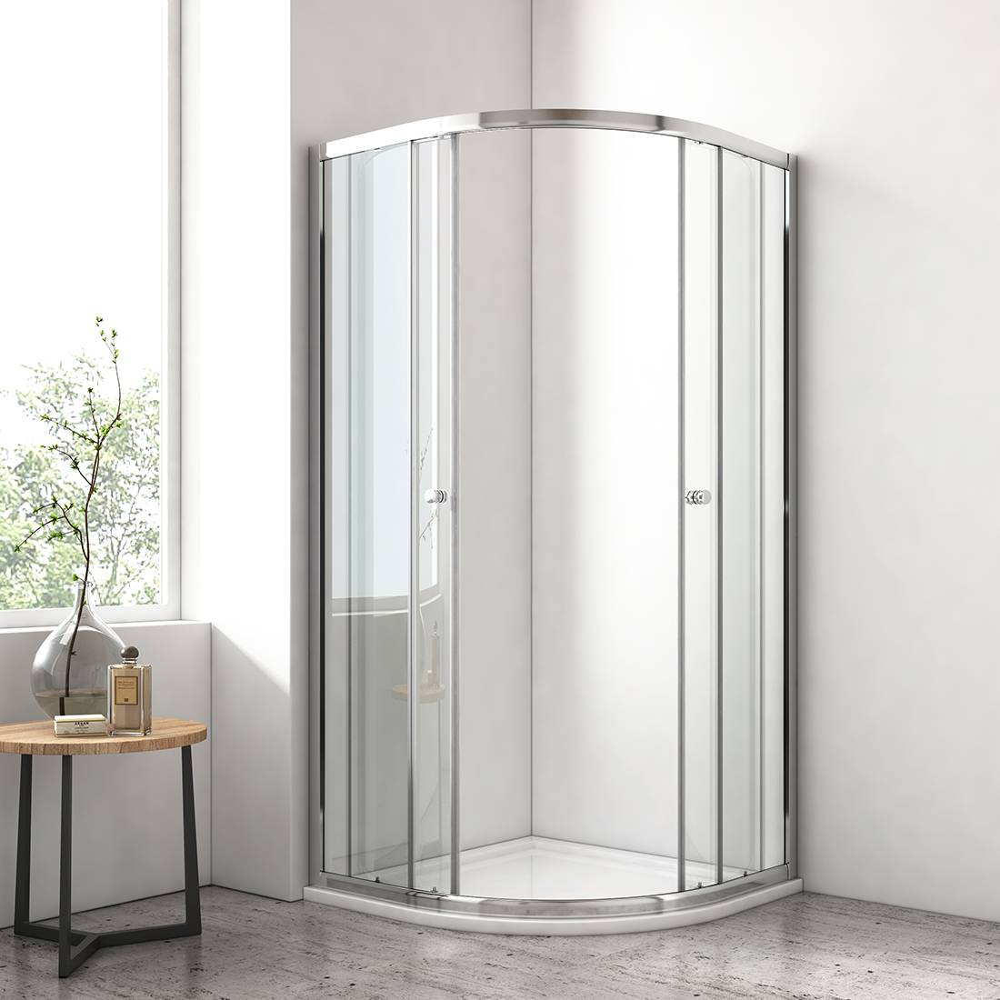 emke-cabine-de-douche-quart-de-cercle-80x80x185-cm image 2