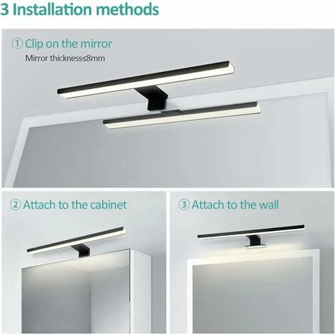 emke-luminaire-l08-lampe-miroir-led-noire-40-cm-6000k image 4