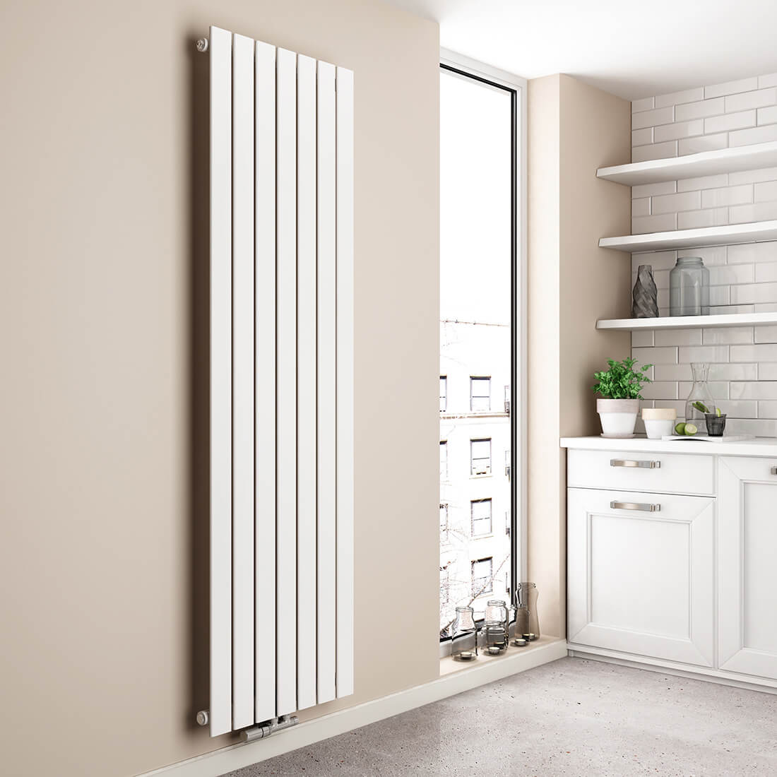 emke-radiateur-vertical-eau-chaude-monocouche-blanc-180x62-cm image 3