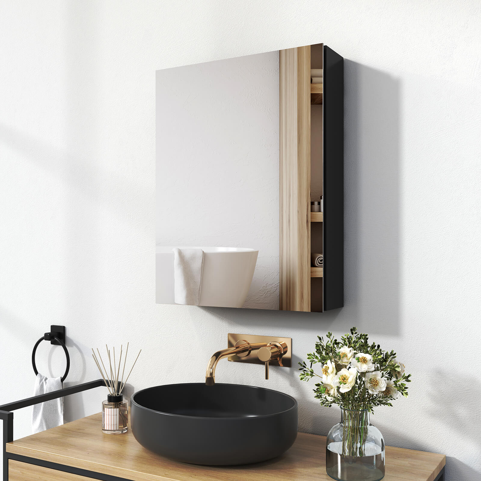 emke-mc5-armoire-murale-salle-de-bain-50x65-cm-noir image 1
