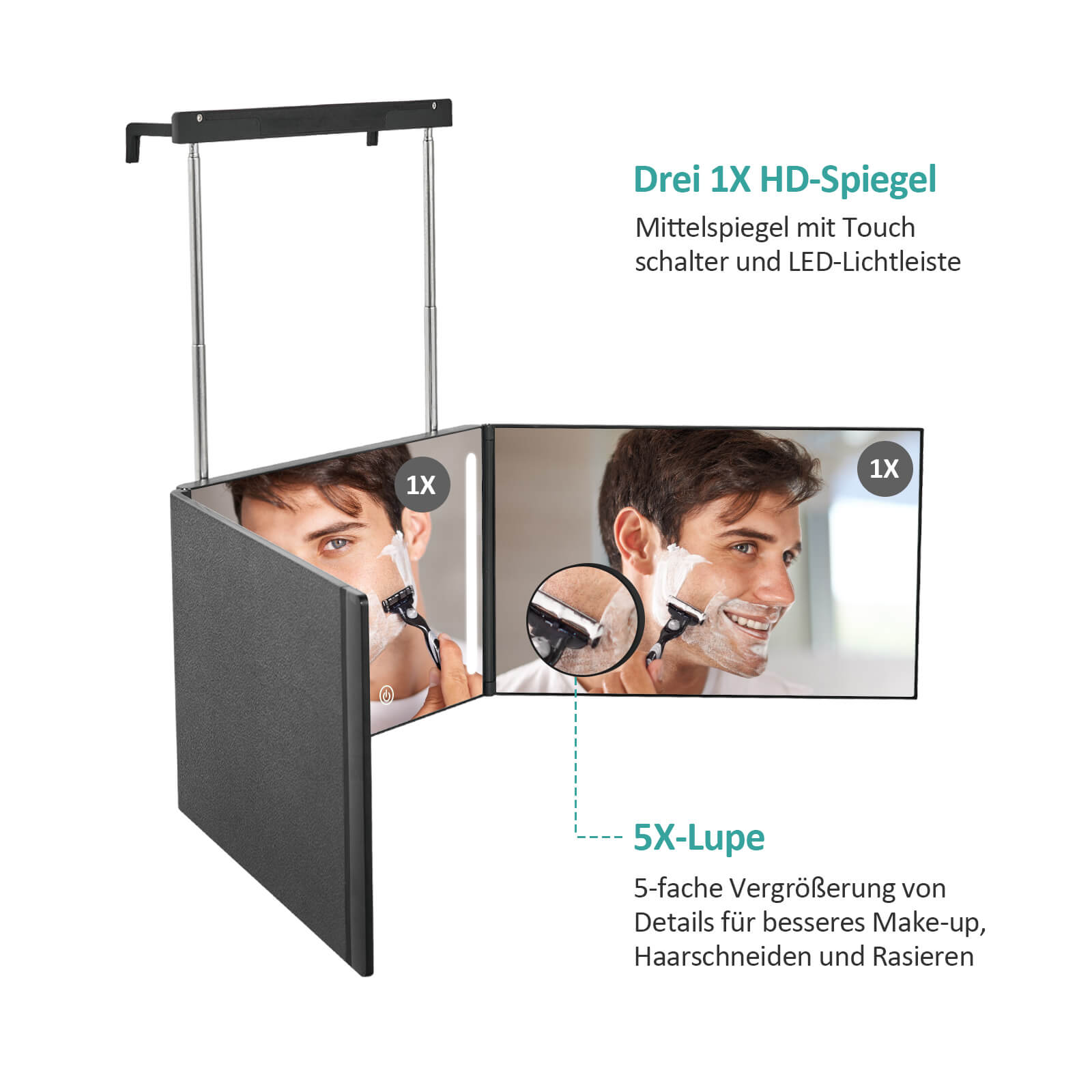 emke-cm04-miroir-grossissant-lumineux-5x-noir-pliable image 5