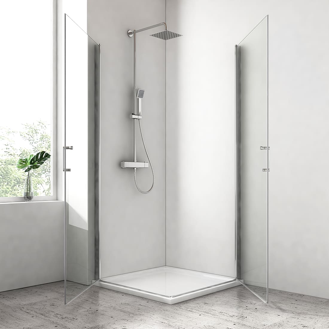 emke-cabine-de-douche-angle-80x185cm-double-porte image 6