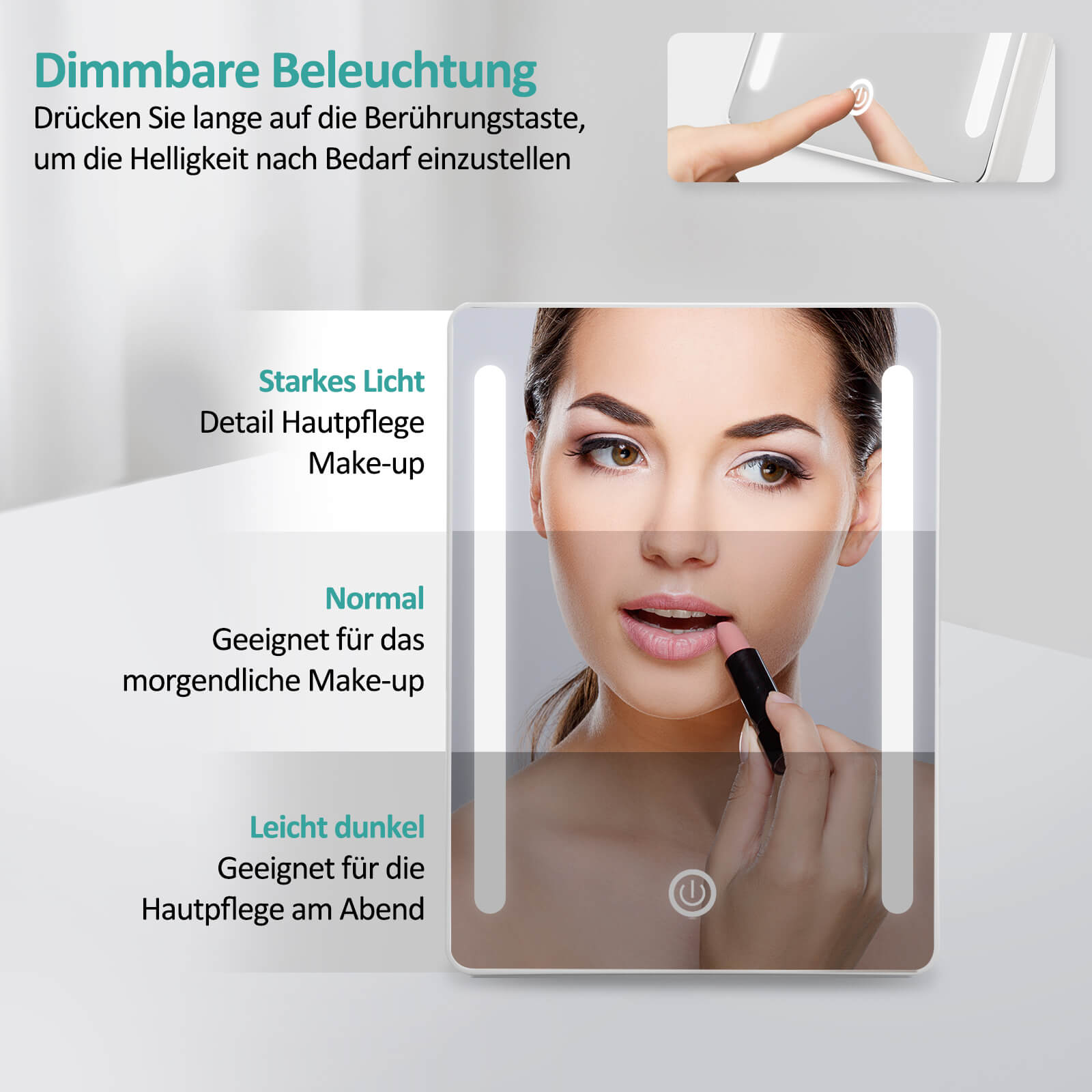 emke-cm03-miroir-grossissant-led-3x-usb-6000k image 3