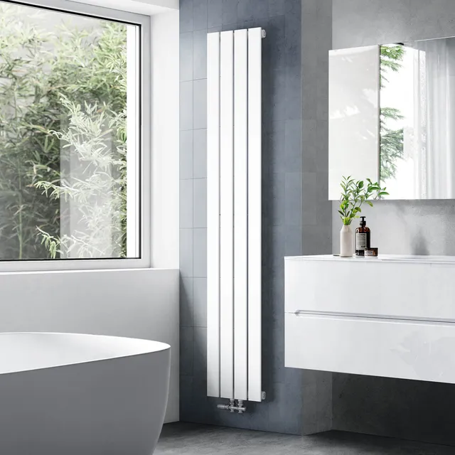 emke-radiateur-vertical-eau-chaude-blanc-180x30-monocouche image 1