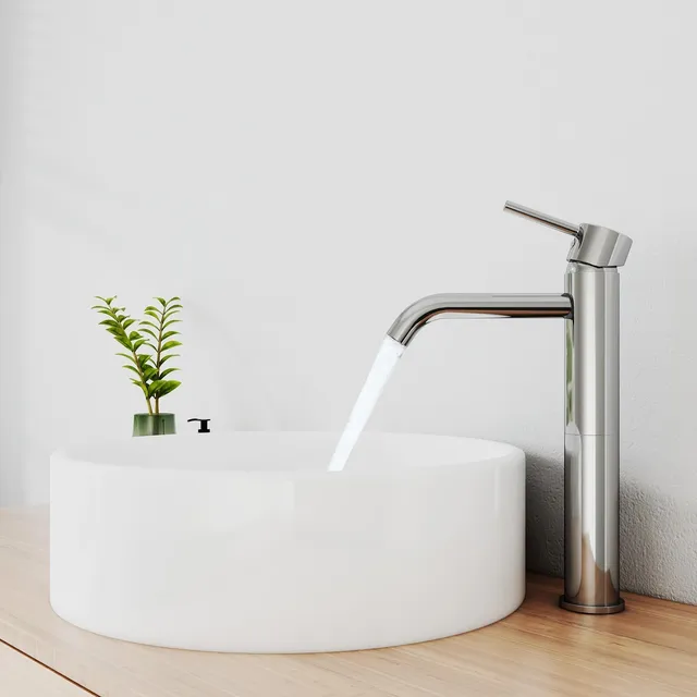 emke-f14-mitigeur-lavabo-chrome-corps-haut-sans-vidage image 1