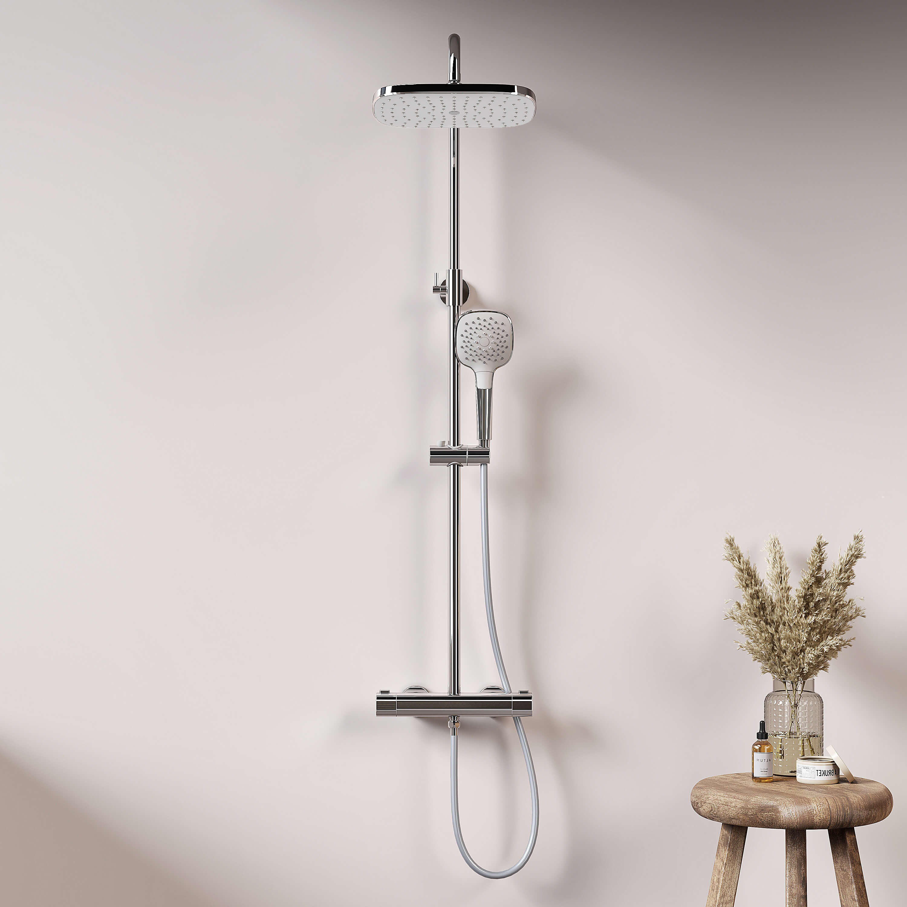 emke-f06-colonne-de-douche-thermostatique-chrome-3-jets image 1
