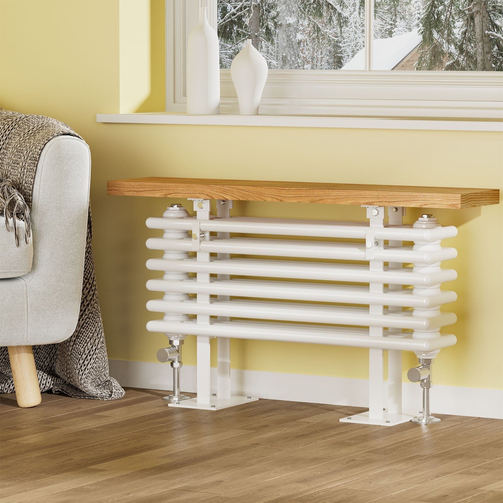 emke-radiateur-avec-banc-bois-48x100-cm-blanc image 1