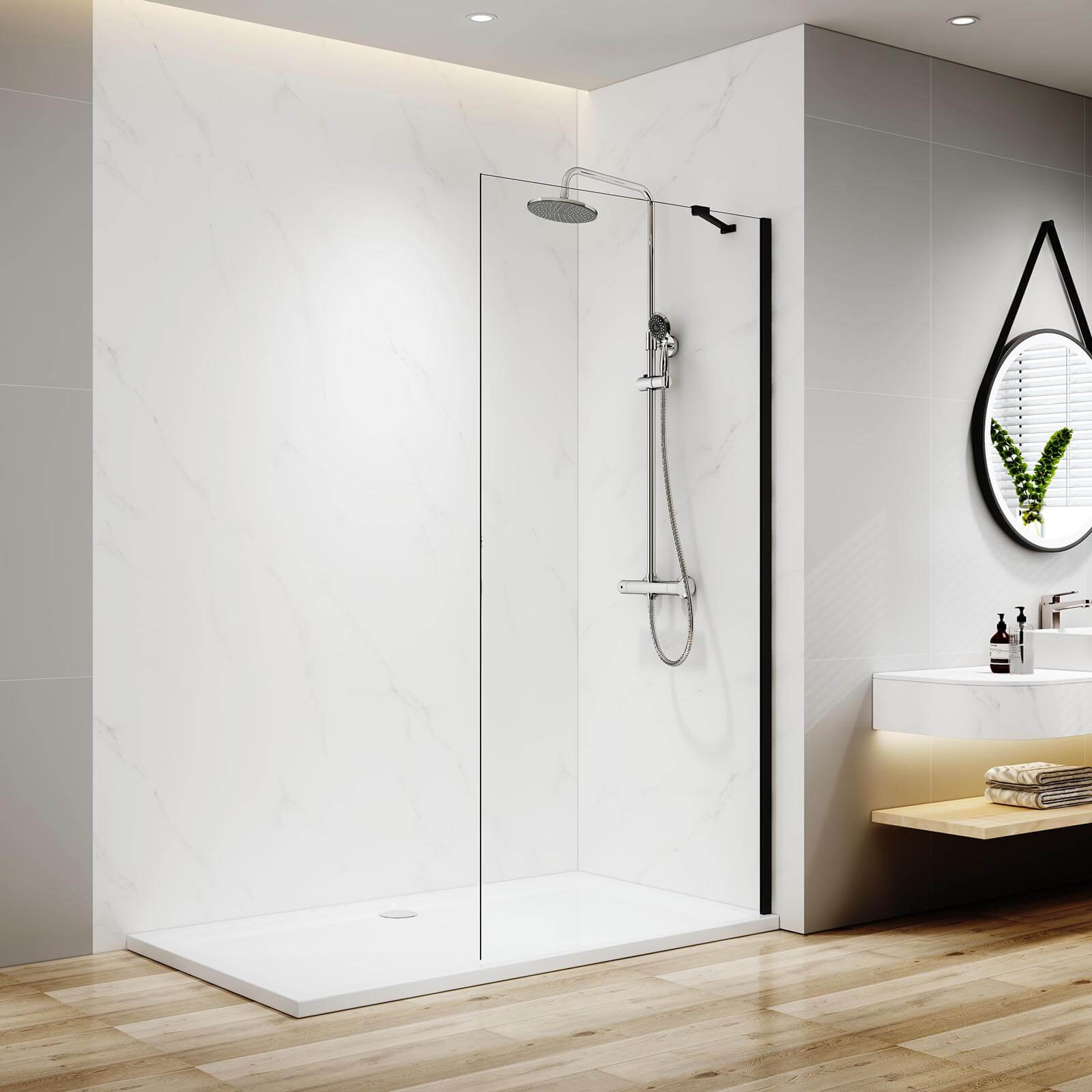 emke-paroi-douche-italienne-noir-90x195-verre-8mm-nano image 6