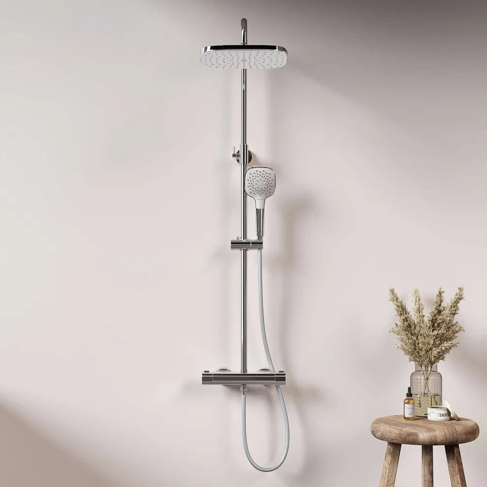 emke-f06-colonne-de-douche-thermostatique-chrome-3-jets image 1