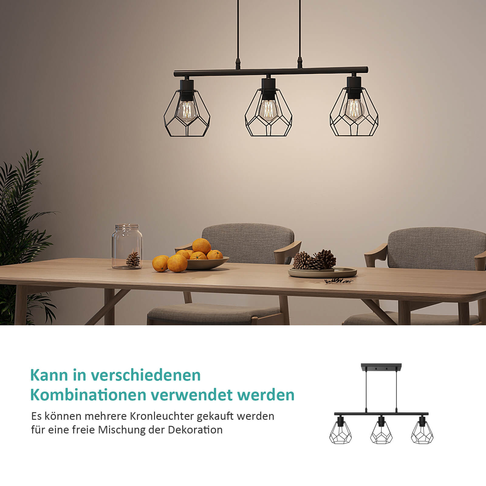 emke-l25b2bl-suspension-3-lampes-noire-e27-r-glable image 6