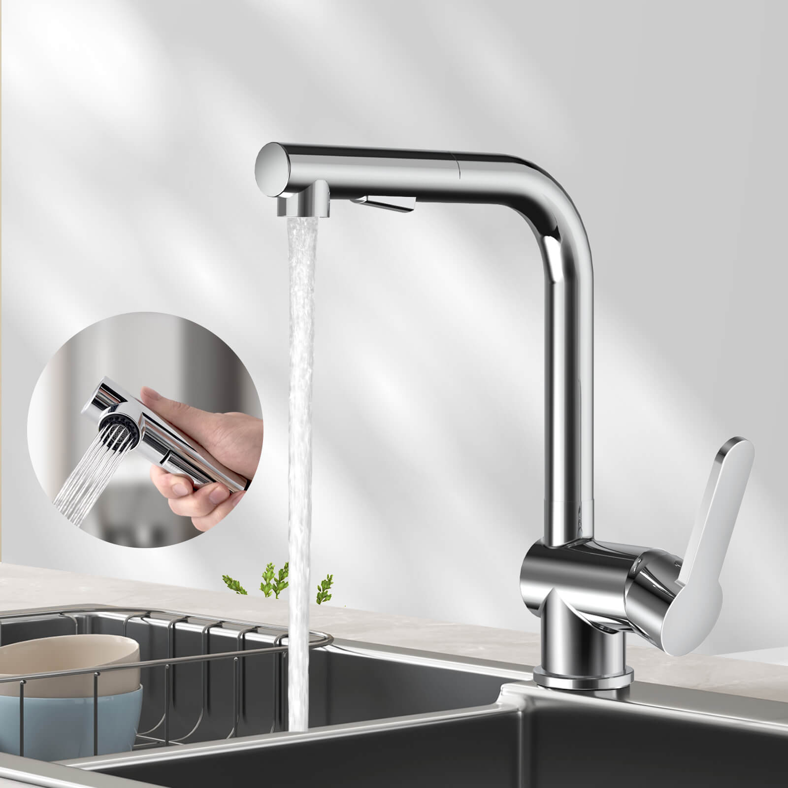 emke-f16-mitigeur-cuisine-chrom-bec-extensible-2-jets-inox image 1