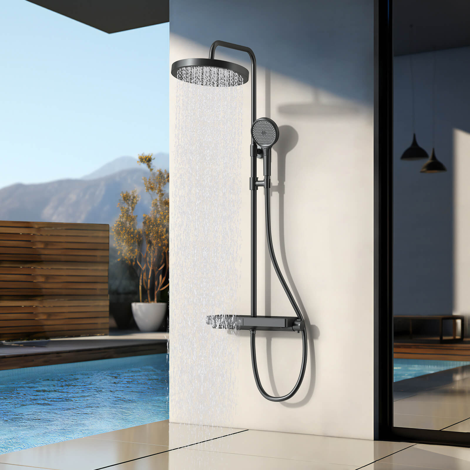 emke-f22-colonne-de-douche-thermostatique-noir-mat-320-mm image 2