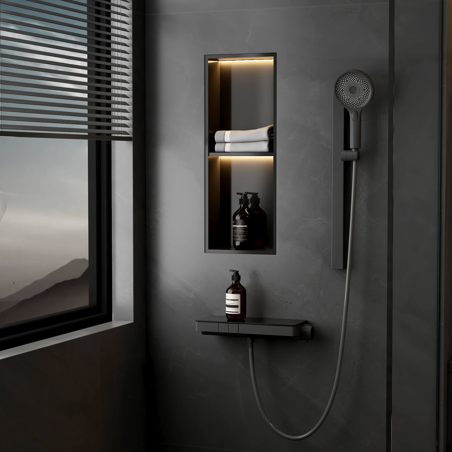 emke-f22-colonne-de-douche-anthracite-mat-thermostatique image 3