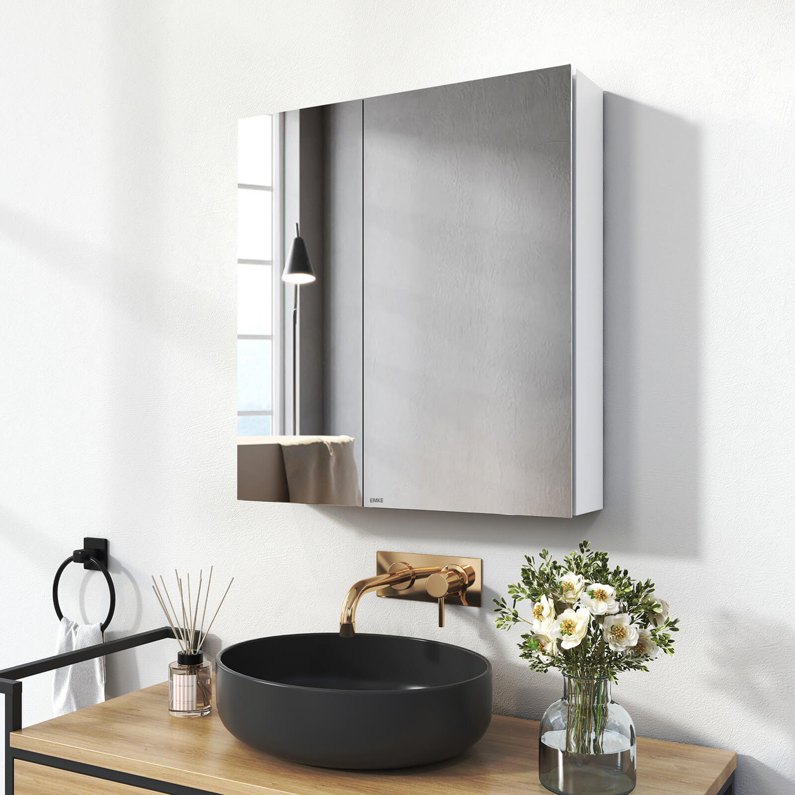 emke-mc6-armoire-miroir-60x65-2-portes-noir image 3
